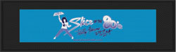 3' x 10' (34" x 116") Superscrape impressions SLICE OF THE 80'S Rubber Logo Mat