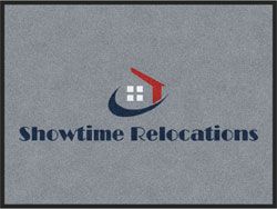 3' x 4' (35" x 45") Digiprint HD SHOWTIME RELOCATIONS Indoor Logo Mat