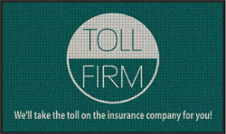 3' x 5' (35" x 58") Waterhog Impressions HD  TOLL FIRM  Indoor-Outdoor Logo Mat
