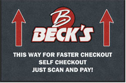 4' x 6' (45" x 69") Digiprint HD BECKS  Indoor Logo Mat