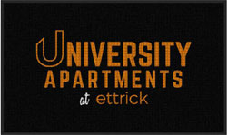 3' x 5' (35" x 58") Waterhog Impressions HD UNIVERSITY APTS  Indoor-Outdoor Logo Mat