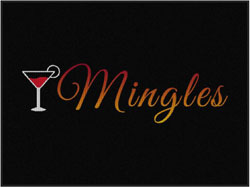 6' x 8' (70" x 96") Waterhog Impressions HD  MINGLES  Indoor/Outdoor Logo Mat