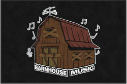 4' x 6' (45" x 69") Digiprint HD BARNHOUSE MUSIC  Indoor Logo Mat
