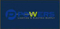 4' x 8' (45" x 95") Waterhog Impressions HD POWERS Indoor/ Outdoor Logo Mat
