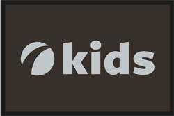 4' x 6' (46" x 69") Floor Impressions PATHWAY KIDS  Rubber Logo Mat