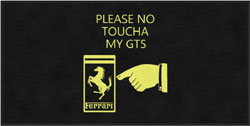 3' x 6' (35" x 69") Digiprint HD PLEASE NO TOUCHA MY PISTA Indoor Logo Mat