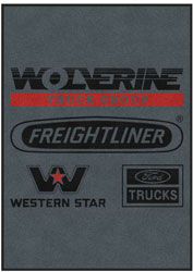 5' x 7' ( 58" x 83") Digiprint HD WOLVERINE  Indoor Logo Mat