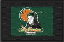 4' x 6' (45" x 69") Superscrape Impressions  BIG BAMBOO CAFE  Rubber Logo Mat