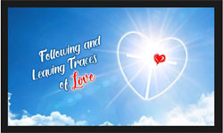 3' x 5' (34" x 58") Floor Impressions SMILING WITH LOVE  Rubber Logo Mat