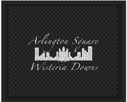 2'6" x 3' (30" x 35") Superscrape Impressions ARLIGNTON SQUARE Rubber Logo Mat