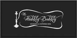 4' x 8' (45" x 95") Superscrape Impressions THE HUBBLY BUBBLY  Rubber Logo Mat