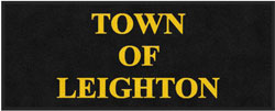 2' x 5' (24" x 59") Colorstar Impressions TOWN OF LEIGHTON  Indoor Logo Mat
