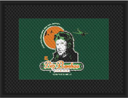 3' x 4' (34" x 45.5") Superscrape Impressions BIG BAMBOO CAFE  Rubber Logo Mat