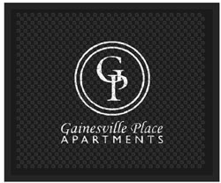 2'6" x 3' (30" x 35") Superscrape Impressions GAINESVILLE PLACE Rubber Logo Mat