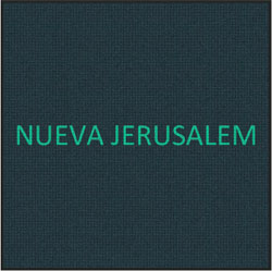 6' x 6' (70" x 70" ) Waterhog Inlay NUEVA JERUSALEM  Indoor/Outdoor Logo Mat