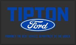 3' x 5' (35" x 58") Berber Impressions HD TIPTON FORD   Indoor-Outdoor Logo Mat