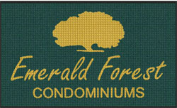 3' x 5' (35" x 59") Waterhog Inlay EMERALD GREEN  Indoor | Outdoor Logo Mat