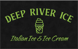 5' x 8' (58" x 95") Digiprint HD DEEP RIVER ICE Indoor Logo mat