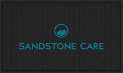 3' x 5' (35" x 56") Superscrape Impressions SANDSTONE Rubber Logo Mat