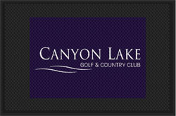 4' x 6' (45" x 69") Superscrape Impressions CANYON LAKE  Rubber Logo Mat