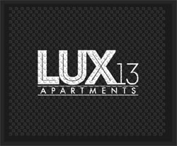 2'6" x 3' (30" x 35") Superscrape Impressions LUX 13  Rubber Logo Mat