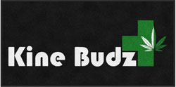 3' x 6' (35" x 69") Digiprint HD KINE BUDZ  Indoor Logo Mat