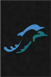 4' x 6' (45" x 69") Digiprint HD DOLPHINS Indoor Logo Mat