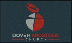 6' x 10' (70" x 118") Waterhog Inlay DOVER APOSTOLIC  Indoor/Outdoor Logo Mat