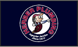 3' x 5' (35" x 58") Berber Impressions HD HERBER PLUMBING Indoor-Outdoor Logo Mat
