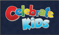 6' x 10' (68" x 119") ColorStar Impressions CELEBRATE KIDS Indoor Logo Mat