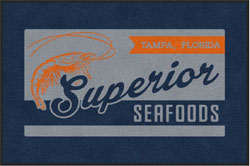 4' x 6' (45" x 69") Digiprint HD SUPERIOR SEAFOODS  Indoor Logo Mat