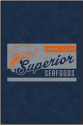 4' x 6' (45" x 69") Digiprint HD SUPERIOR SEAFOODS  Indoor Logo Mat