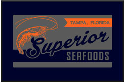 4' x 6' (45" x 69") Berber Impressions HD SUPERIOR SEAFOODS  Indoor/Outdoor Logo Mat