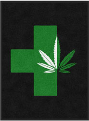 3' x 4' (35" x 47") Digiprint HD KINE BUDZ  Indoor Logo Mat