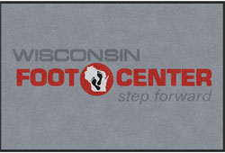 4' x 6' (45" x 69") Digiprint HD WISCONSIN FOOT CENTER   Indoor Logo Mat
