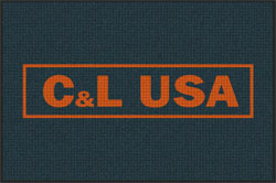 4' x 6' (45" x 69") Waterhog Inlay  C & L USA  Indoor /Outdoor Logo Mat