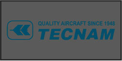 3' x 6' (35" x 69") Berber Impressions HD TECNAM  Indoor/Outdoor Logo Mat