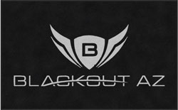 5' x 8' (58" x 95") ColorStar Impressions BLACKOUT AZ Indoor Logo Mat