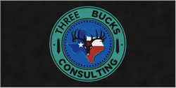 5' x 10' (58" x 119") Digiprint HD  THREE BUCKS  Indoor Logo mat
