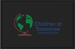 4' x 6' (45" x 69") Superscrape Impressions  CHILDREN OF TOMORROW   Rubber Logo Mat