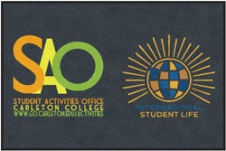 4' x 6' (45" x 69") Digiprint HD CARLETON COLLEGE  Indoor Logo Mat