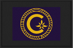 4' x 6' (45" x 69") Superscrape Impressions CANNABIST  Rubber Logo Mat