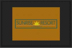 4' x 6' (45" x 69") Superscrape Impressions SUNRISE RESORT  Rubber Logo Mat