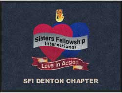 3' x 4' (35" x 47") Digiprint HD LOVE IN ACTION   Indoor Logo Mat