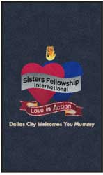 3' x 5' (35" x 58") Digiprint HD LOVE IN ACTION  Indoor Logo Mat