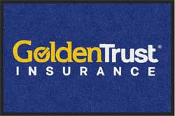 2' x 3' ( 24" x 35" ) ColorStar Impressions  GOLDEN TRUST  Indoor Logo Mat