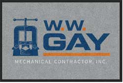 2' x 3' ( 24" x 35" ) ColorStar Impressions  W.W. GAY  Indoor Logo Mat