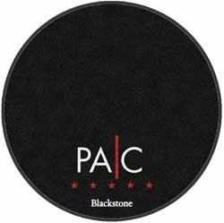 6' Round (68" inches) Digiprint HD Custom Shape PAC BLACKSTONE Indoor Logo Mat