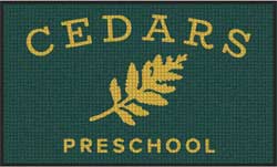 3' x 5' (35" x 59") Waterhog Inlay CEDARS PRESCHOOL Indoor | Outdoor Logo Mat