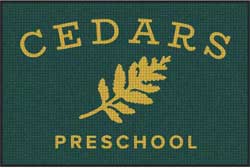 4' x 6' (45" x 69") Waterhog Inlay  CEDARS PRESCHOOL   Indoor /Outdoor Logo Mat